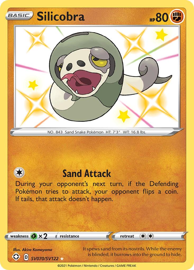 Shining Fates Silicobra Pokémon card